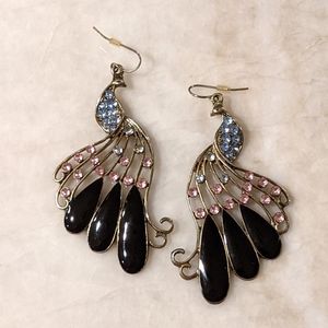 Large Peacock Earrings 🦚